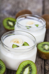 Yogurt with tropical fruits