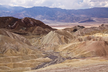 View from Zabriskie Point in Death Valley in California in the USA
