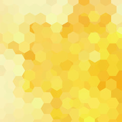Abstract hexagons vector background. Yellow geometric vector illustration. Creative design template.