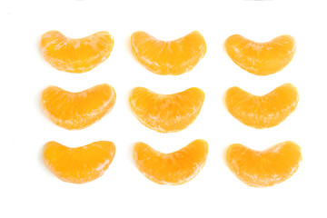 Many tangerines  slices