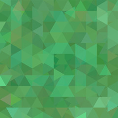 Abstract background consisting of green triangles. Geometric design for business presentations or web template banner flyer. Vector illustration