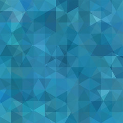 Fototapeta na wymiar Background made of blue triangles. Square composition with geometric shapes. Eps 10