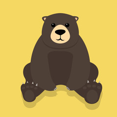 Lonely teddy Bear sitting vector