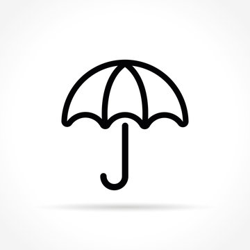 umbrella icon on white background