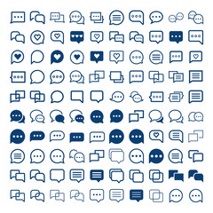 Speech bubble icons. Vector illustration.