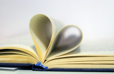 heart-shaped book pages