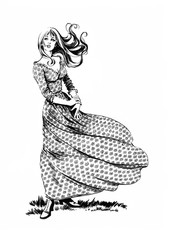 pretty woman with dress