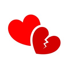 Beautiful icon of broken heart vector