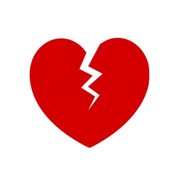 Beautiful icon of broken heart vector