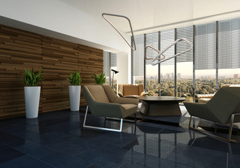 Elegant designer living room interior