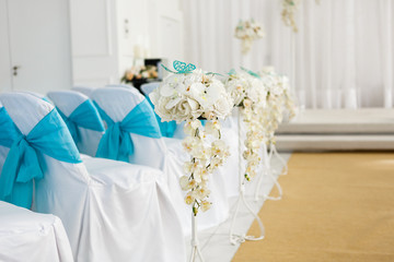Beautiful wedding accessories, decor, flowers
