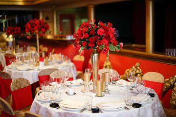 Beautiful wedding accessories, decor, flowers