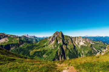 Höfats Mountain in the Allgäu Alps near Oberstdorf