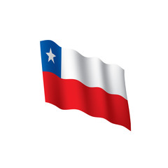 Chile flag, vector illustration