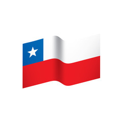 Chile flag, vector illustration