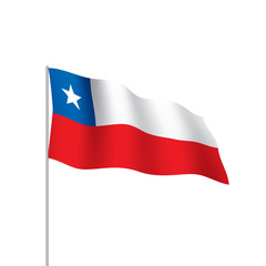 Chile flag, vector illustration