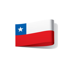 Chile flag, vector illustration