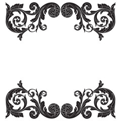 Vector baroque ornament in victorian style