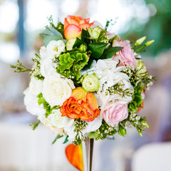 Beautiful wedding accessories, decor, flowers