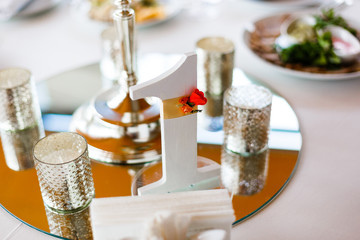 Beautiful wedding accessories, decor, flowers