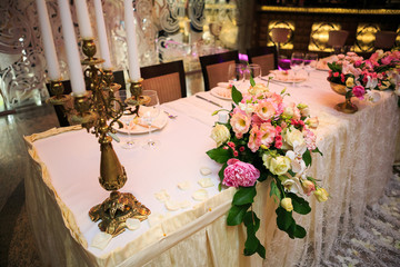 Beautiful wedding accessories, decor, flowers