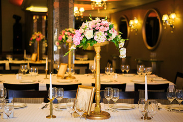 Beautiful wedding accessories, decor, flowers