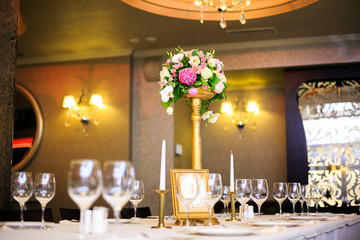 Beautiful wedding accessories, decor, flowers