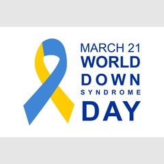 world down syndrome day. logo. poster. sticker