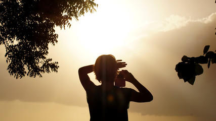 Sonnenuntergang auf dem Handy