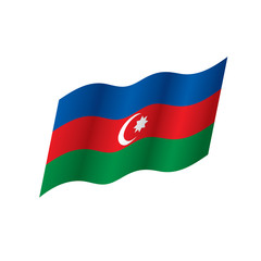 Azerbaijan flag, vector illustration