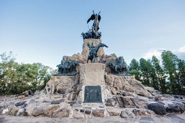 Cerro de la Gloria monument in Mendoza, Argentina.