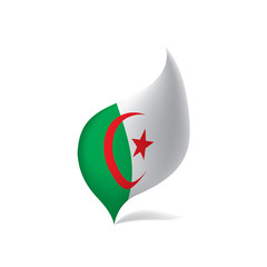 Obraz premium Algeria flag, vector illustration