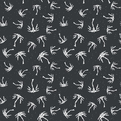 Seamless pattern of palm trees. Vector illustration.