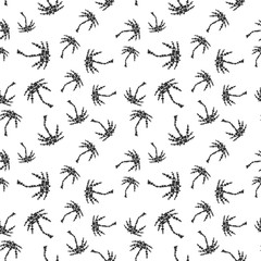 Seamless pattern of palm trees. Vector illustration.
