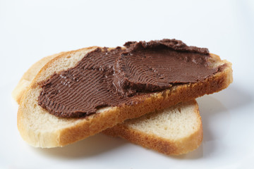 bread with chocolate cream