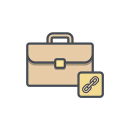 Bag, briefcase, business, link, portfolio, suitcase, work icon