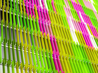 acrylic plastic sheet interior, text A design on 80 degree, pink green moss