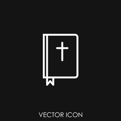 Fototapeta premium Bible holy book with cross icon