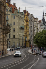 Street in the Old Town of Prague. Czech Republic