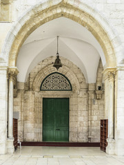 Jerusalem, Israel -  one door of the Al-Aqsa Mosque in Old City of Jerusalem, Israel