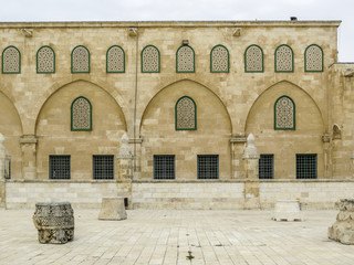 Jerusalem, Israel -  Detail of the Al-Aqsa Mosque on Temple Mount in the Old City of Jerusalem, Israel