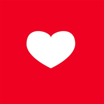 Red Heart on red background