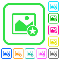 Rank image vivid colored flat icons