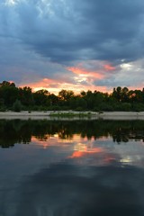 Naklejka premium watercolor sunset