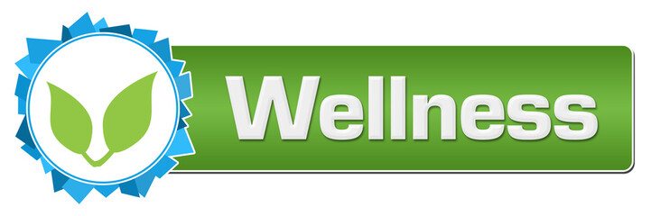 Wellness Blue Green Random Shapes Circle Bar 