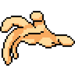 Fototapeta premium vector pixel art hand gesture control