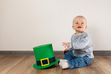 Little boy with Leprechaun hat