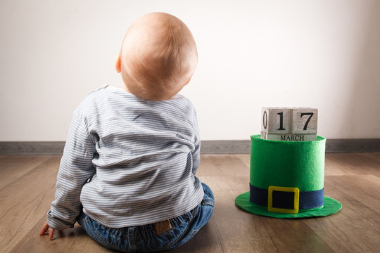 Little boy with Leprechaun hat