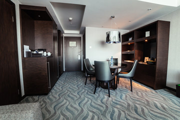 Cozy modern beautiful living room in hotel