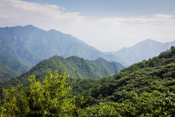 Chinese mountains in mist